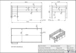 VIPACK - Lit Mi - Hauteur (H 85cm) PINO Avec Échelle 90 x 200 cm Blanc