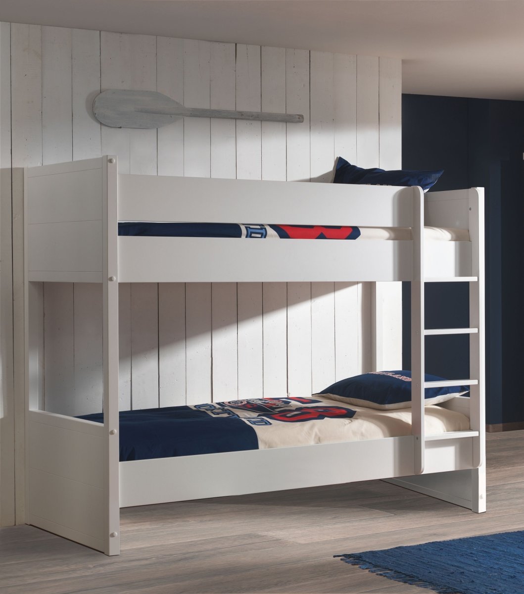 VIPACK - Lit Superposé LARA 90 X 200 Cm Blanc