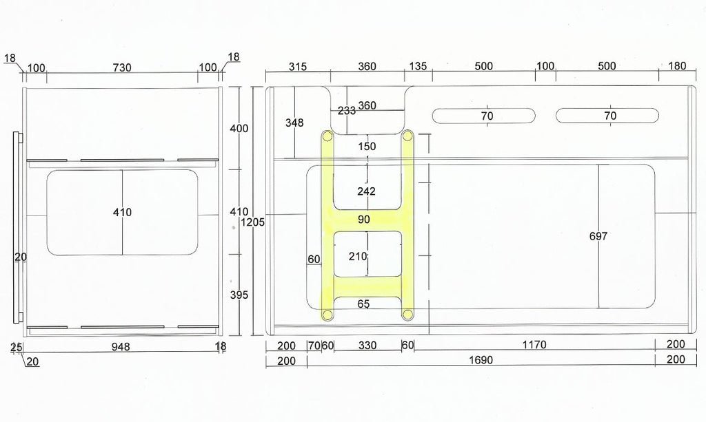 VIPACK - Lit Superposé LUCA 90 X 200 cm Blanc