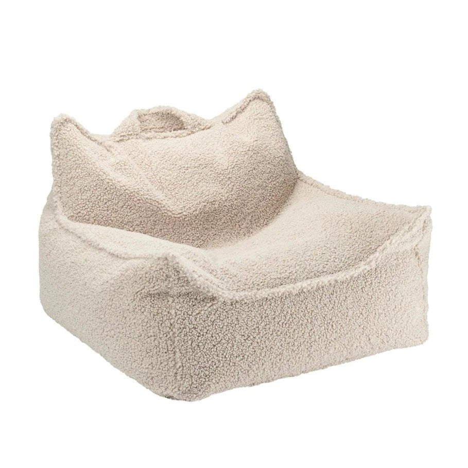 WIGIWAMA - Fauteuil Pouf Biscuit Molletonné