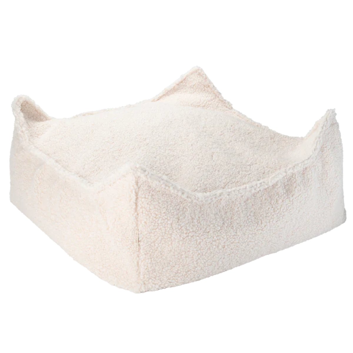 WIGIWAMA - Pouf Carré Blanc Crème