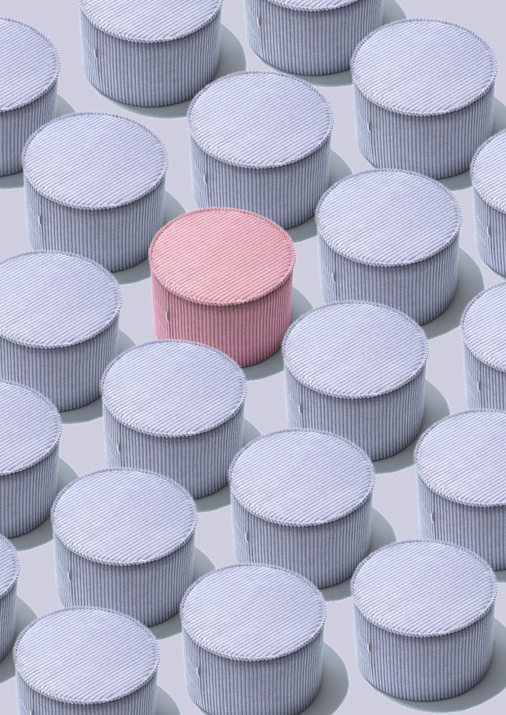 WIGIWAMA - Pouf Mousse Rose